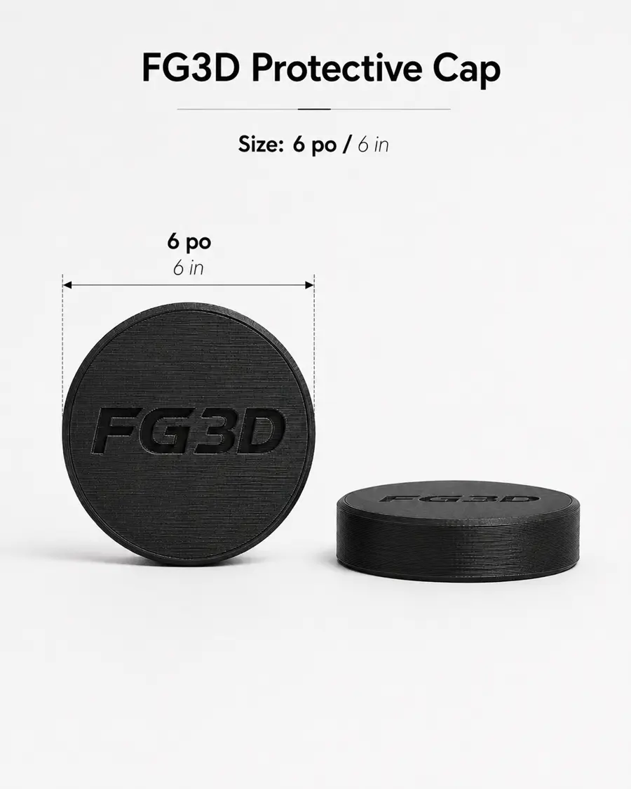 Capuchon de protection 6 po — fiche avec dimensions